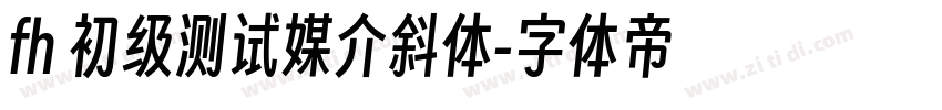 fh 初级测试媒介斜体字体转换